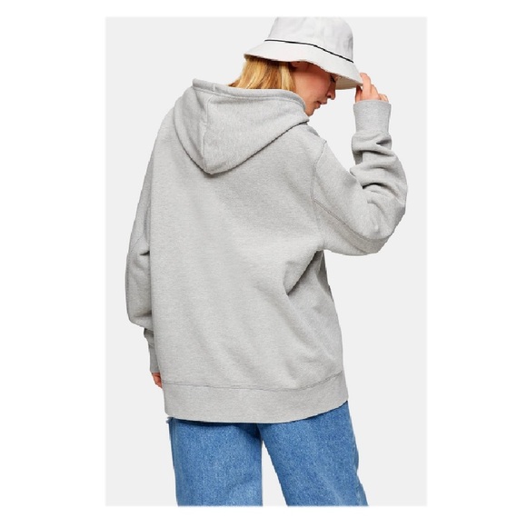 Topshop Grey Oversized Hoodie Sweater - Picture 2 of 3